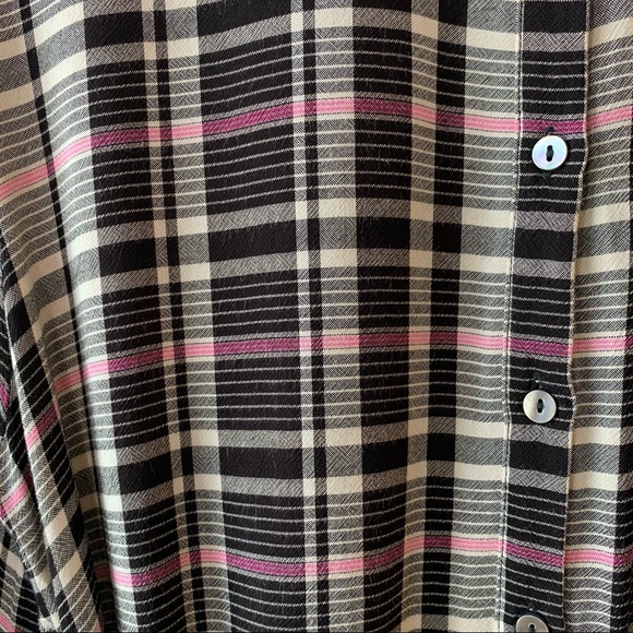 SOLD HATCH Checked Plaid Woven Midi Dress Sz 1 - Picture 6 of 10